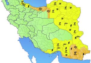 ادامه بارش‌ها و هشدار نارنجی هواشناسی برای ۵ استان